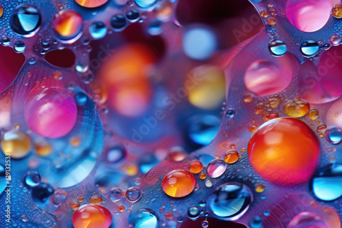Nahtlos wiederholendes Muster - Textur von realistischen bunten Blasen in Wasser