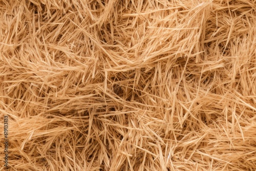 Realistic seamless pattern with close up yellow hay texture, rapport template. Farm background. Generated with AI.
