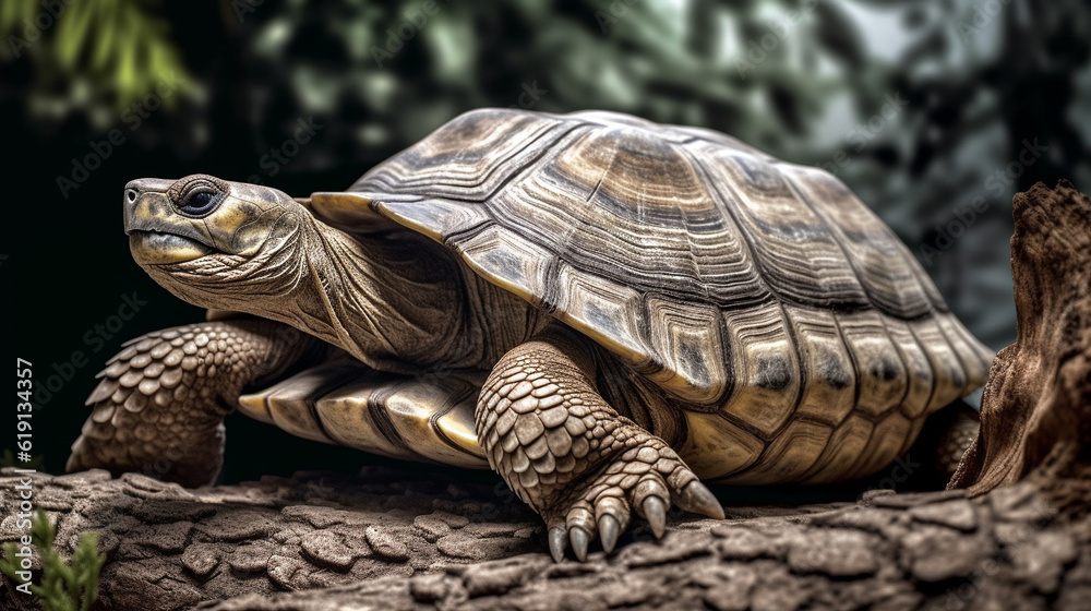 turtle in the grass HD 8K wallpaper Stock Photographic Image