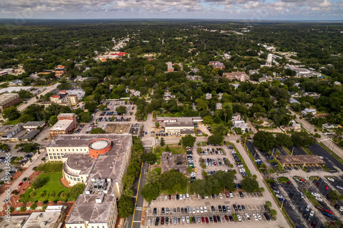 Aerial drone photo of Deland, Florida