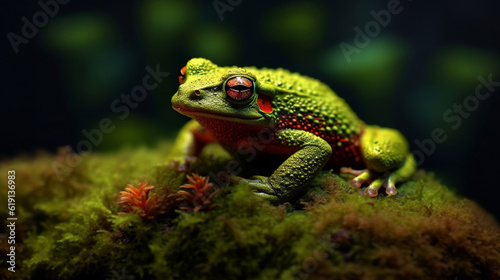 frog in the grass HD 8K wallpaper Stock Photographic Image