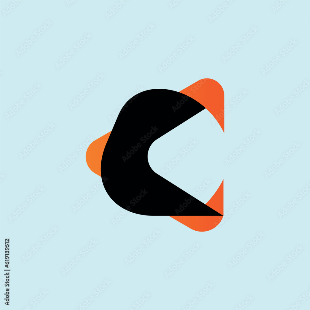 Obraz premium Minimalist Lette C or CC Creative Monogram Logo