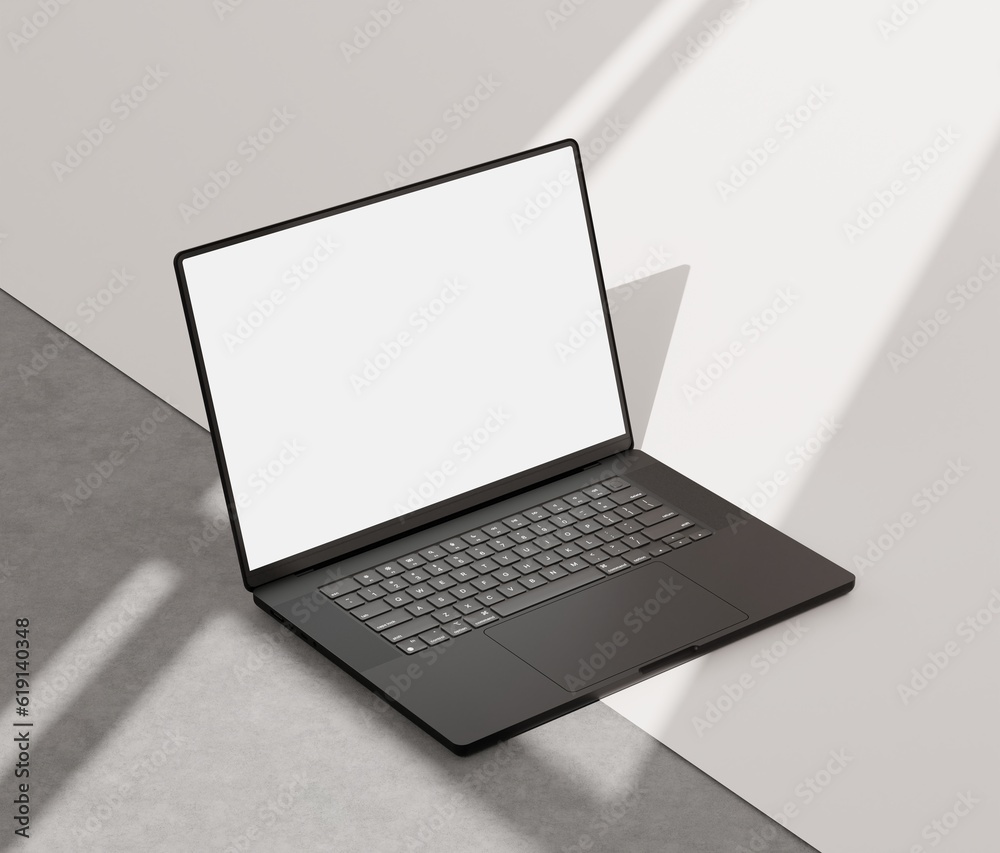 Close up Laptop Mockup with blank white screen, Responsive Web Design and website Mockup, advertisement and Branding. 3d Rendering Close up Laptop Mockup with blank white screen, Responsive Web Design and website Mockup, advertisement and Branding. 3d Rendering