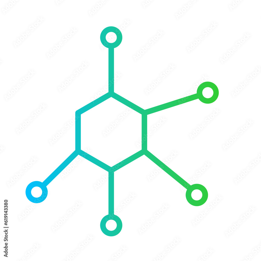 Connection Business and Finance icon with green and blue gradient outline style. communication, network, internet, social, technology, information, media. Vector illustration