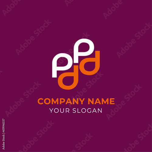 culture design logo, letter p & d.