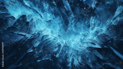 ice winter grunge texture dark blue background.Generative AI © sudipdesign