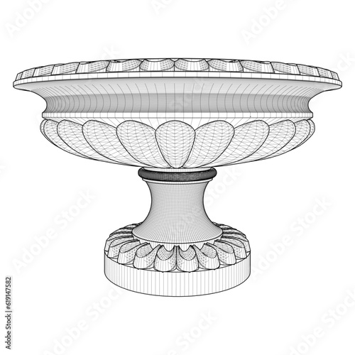 Antique Vase Flowerpot Vector. Illustration Isolated On White Background. A Vector Illustration Of Flowerpot.