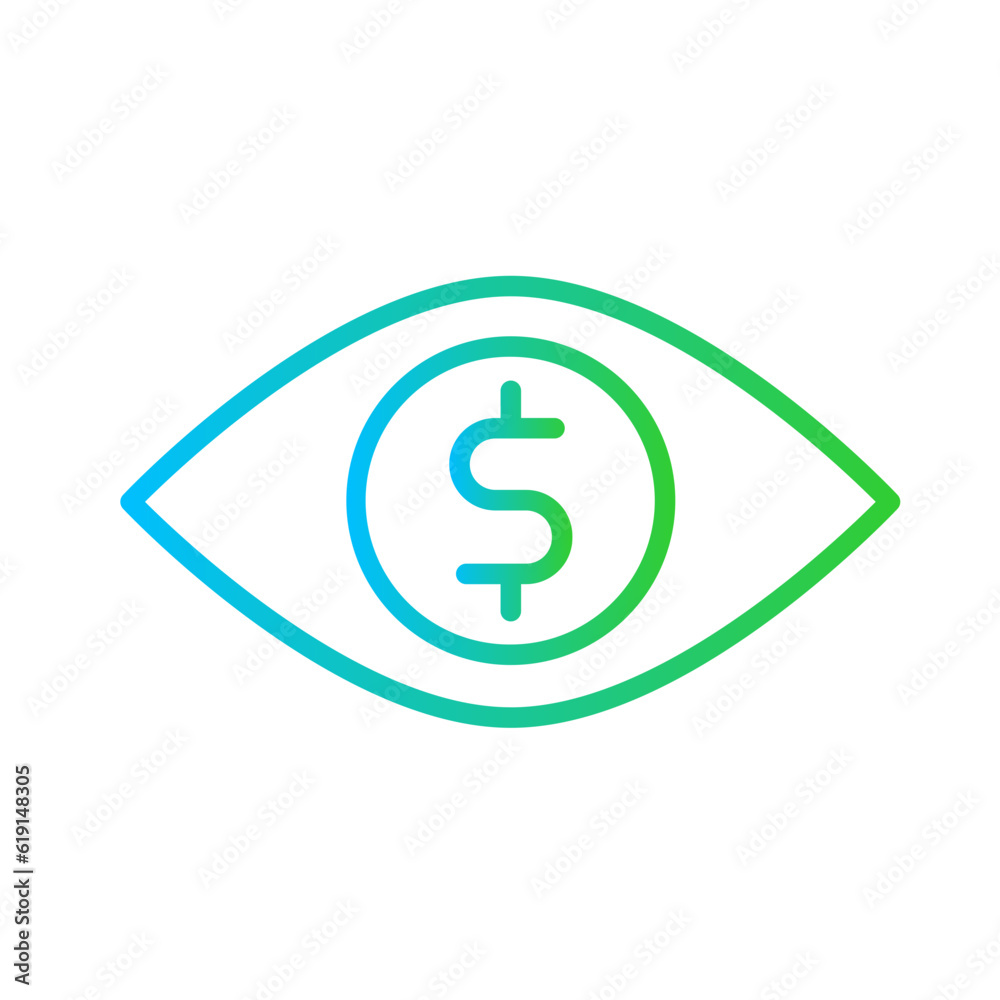 Opportunity Business and Finance icon with green and blue gradient outline style. success, concept, strategy, winner, target, solution, idea. Vector illustration Opportunity Business and Finance icon with green and blue gradient outline style. success, concept, strategy, winner, target, solution, idea. Vector illustration
