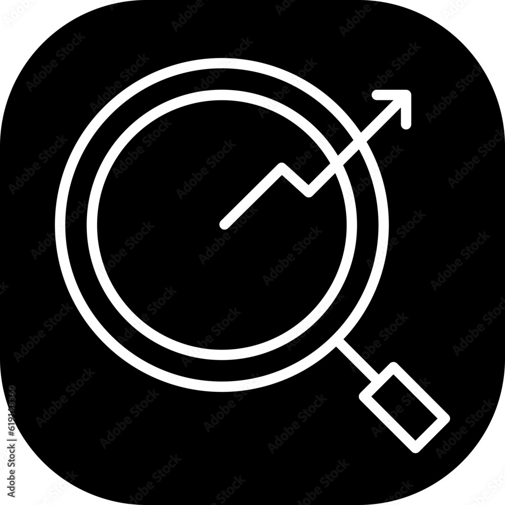 Analysis Business and Finance icon with black filled outline style. data, analytics, chart, management, research, statistics, report. Vector illustration