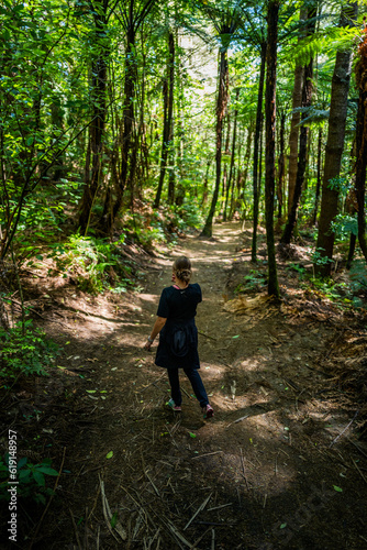 woman in the woods