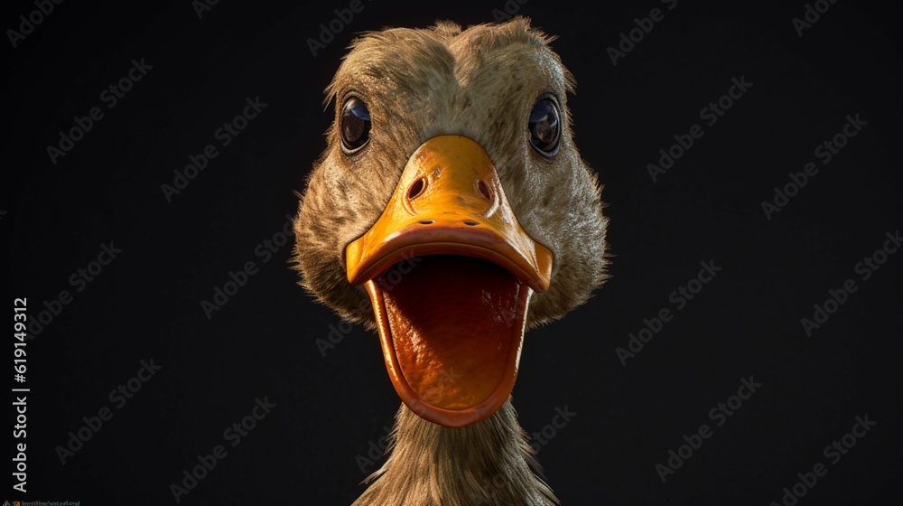 Man head duck.Generative AI Man head duck.Generative AI