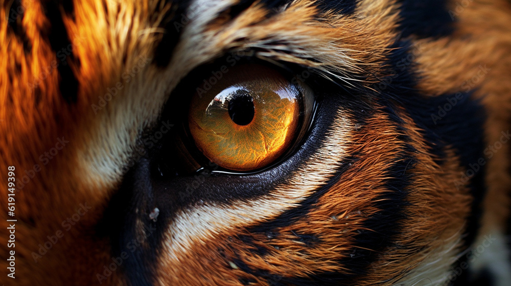 close up of a tiger HD 8K wallpaper Stock Photographic Image