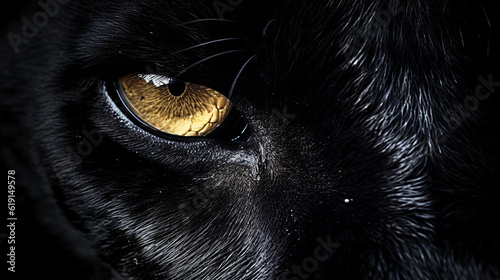 close up of black cat HD 8K wallpaper Stock Photographic Image