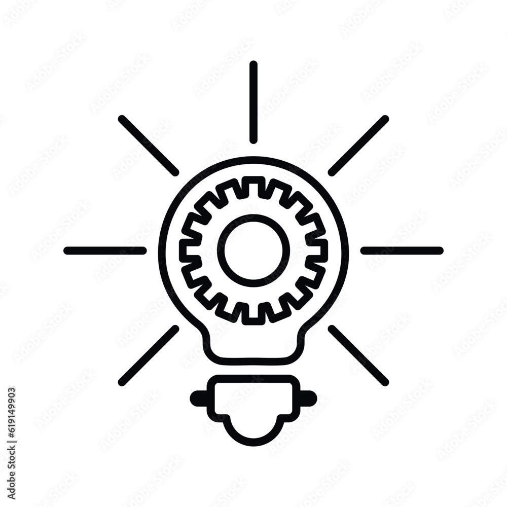 Idea Development icon. Line, outline design. Idea Development icon. Line, outline design.