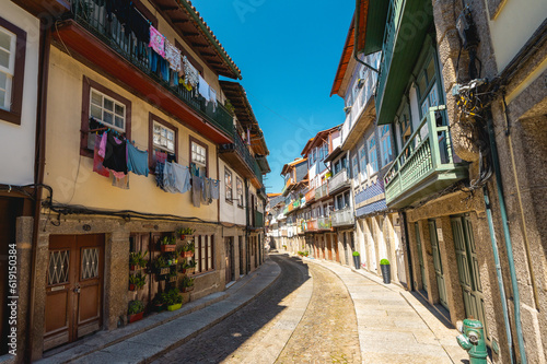 Beautiful streets and architecture in the old town of Guimaraes, Portugal. © Sonny