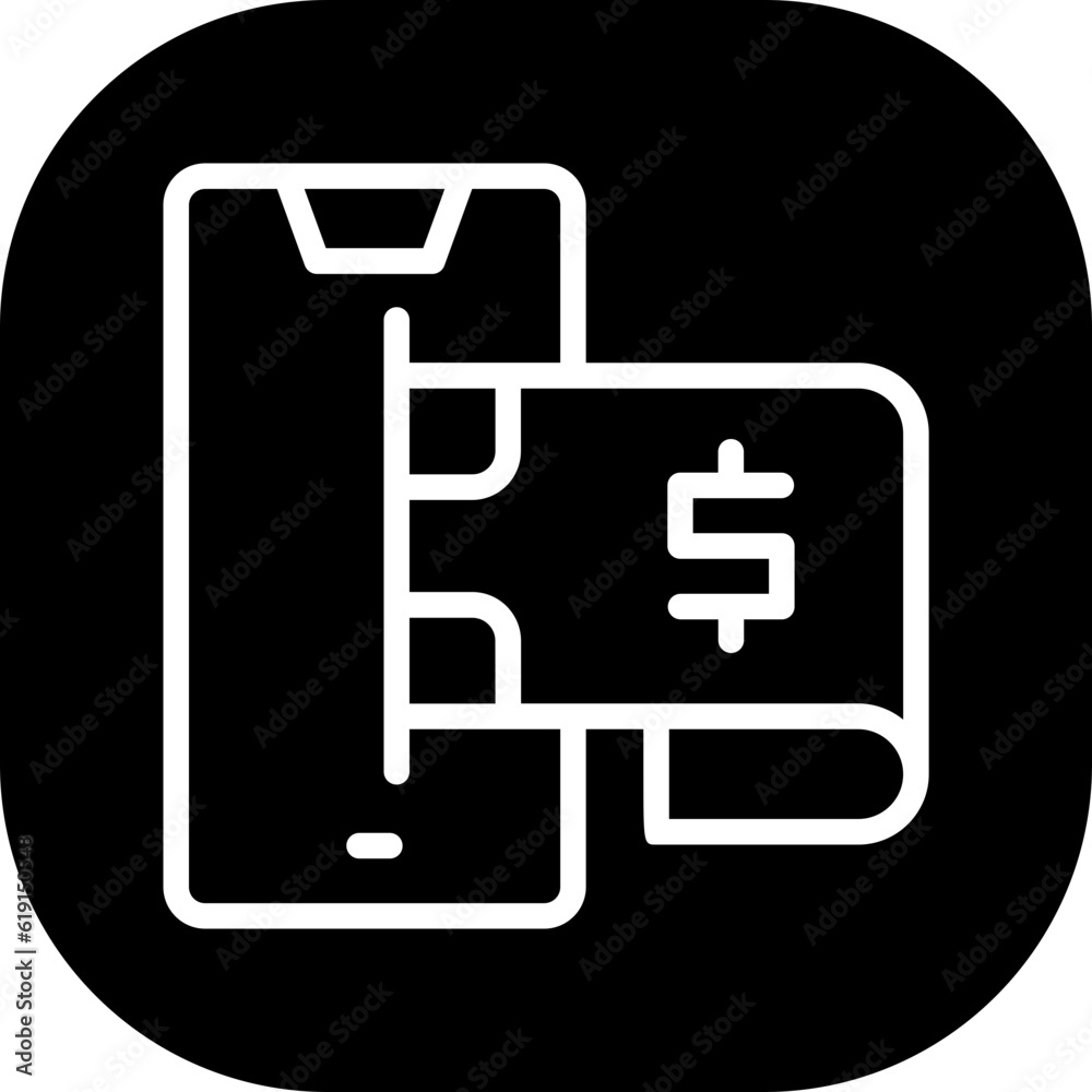 Mobile Payment Business and Finance icon with black filled outline style. banking, web, commerce, atm, online, account, mobile. Vector illustration Mobile Payment Business and Finance icon with black filled outline style. banking, web, commerce, atm, online, account, mobile. Vector illustration