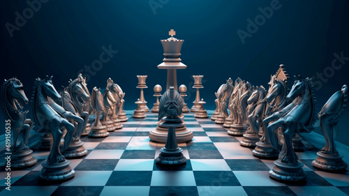 Design for chess creating. Generative AI photo