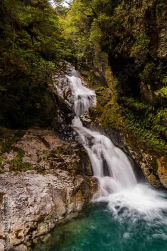 waterfall in the mountains