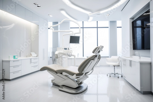 Interior of a modern dental clinic.