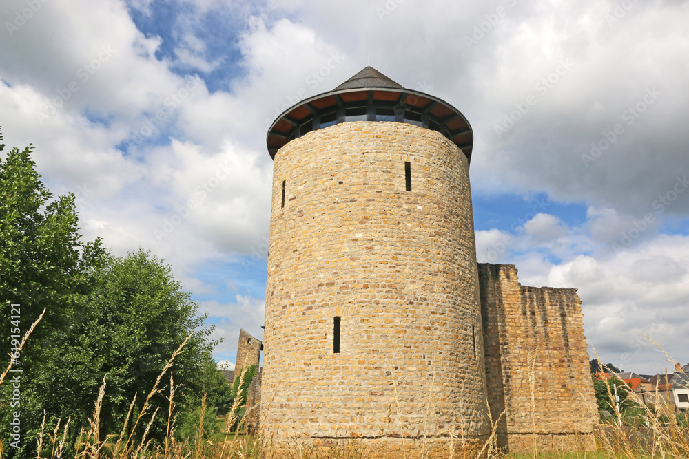 Castle tower of Echternach in Luxembourg	