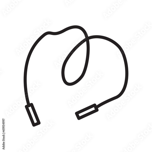 the jump rope icon, which is minimalist, simple, cute, nice to look at, can be used as a logo or gym business recommendation and theme icon