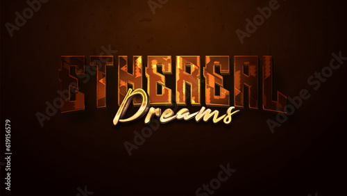 Editable text effect, ethereal dreams halloween text style