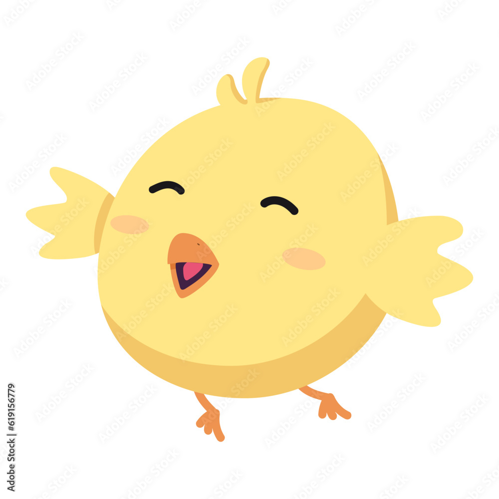 Chicks Cute animal sticker icon with full color style. spring, animal, baby, easter, chicken, bird, kawaii. Vector illustration Chicks Cute animal sticker icon with full color style. spring, animal, baby, easter, chicken, bird, kawaii. Vector illustration