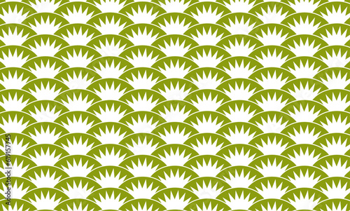 Abstract seamless retro pattern with seamless overlapping lines, green and white colors composition, suitable for web, print, apparel,gift wrapping,textile,invitation background decor,etc