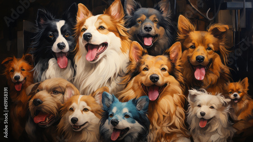anime set of dogs.
