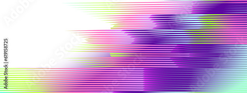 Abstract iridescent neon colors geometric textured banner with gradient stripes. For web design, cover background ness card, mobile apps, web banner, poster, package.
