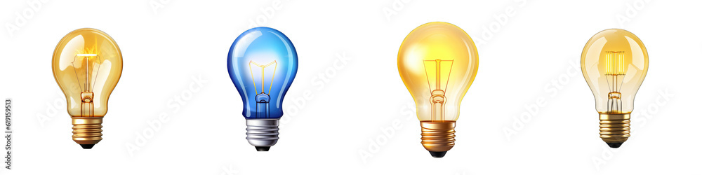 Lightbulb clipart collection, vector, icons isolated on transparent background Lightbulb clipart collection, vector, icons isolated on transparent background