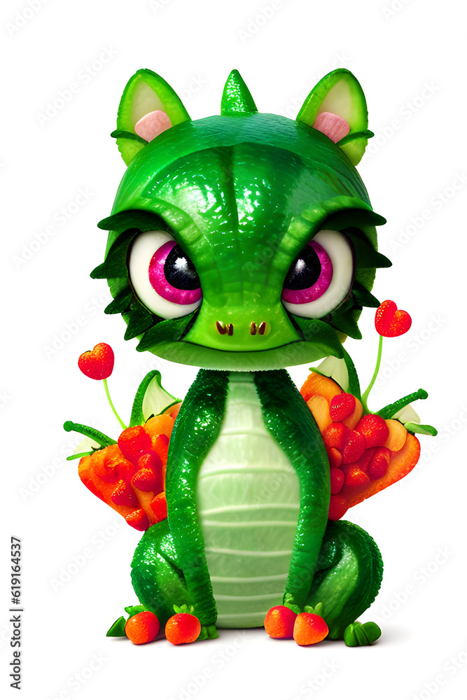 Fototapeta premium foodmade style dragon, generative ai