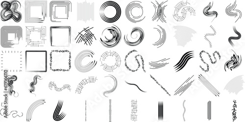 Vector Icon Sheet - Graphic Bold Brush Strokes Icon Pack