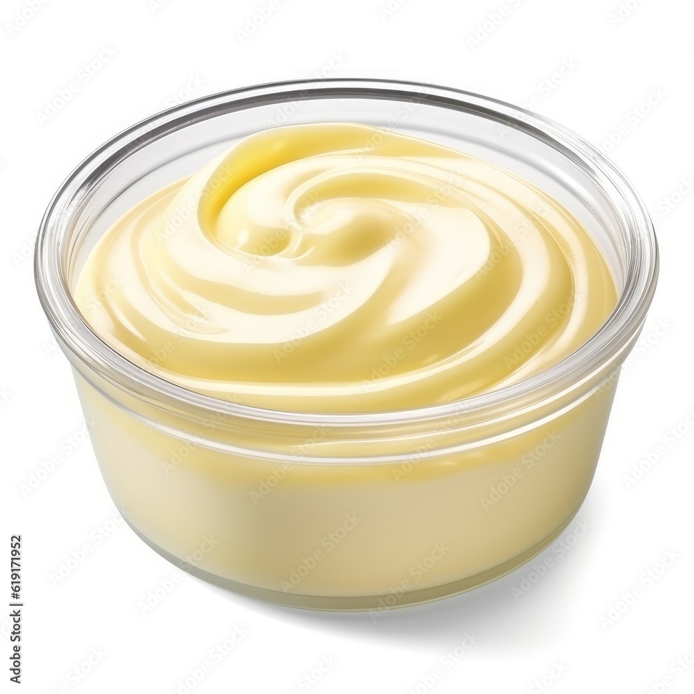Vanilla Pudding isolated on white (generative AI) Vanilla Pudding isolated on white (generative AI)