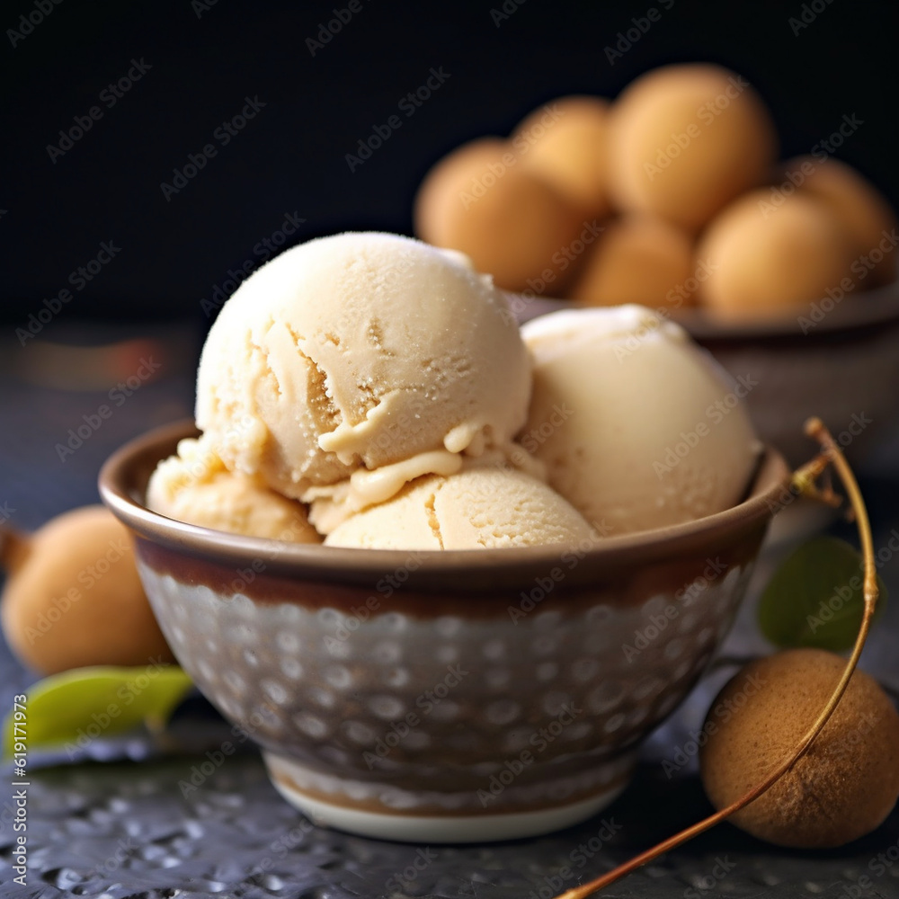 Longan flavored ice cream Longan flavored ice cream