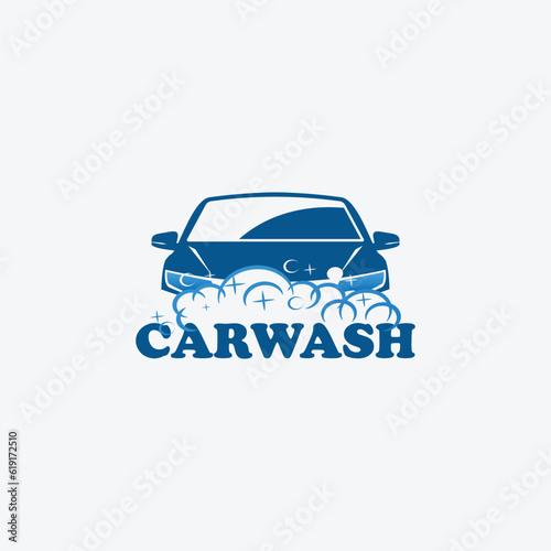 Car wash logo on light background.