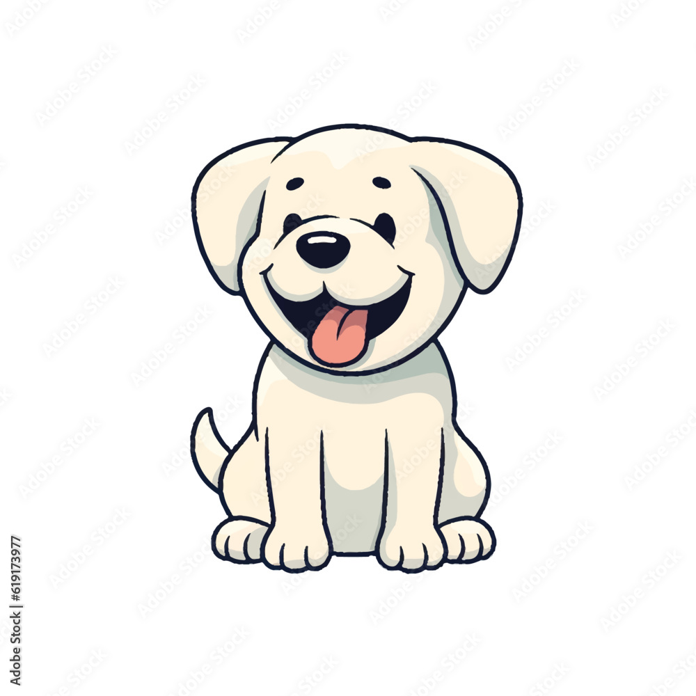 Very cute and adorable white puppy smiling. Very cute and adorable white puppy smiling.