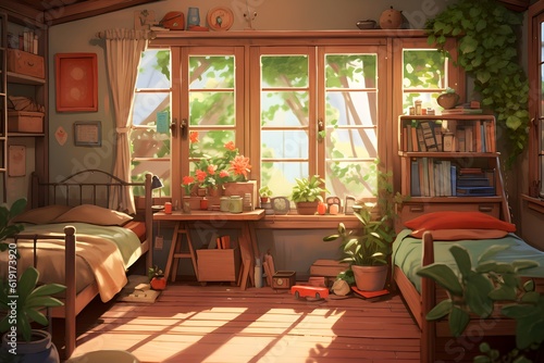 Bedroom environment illustration