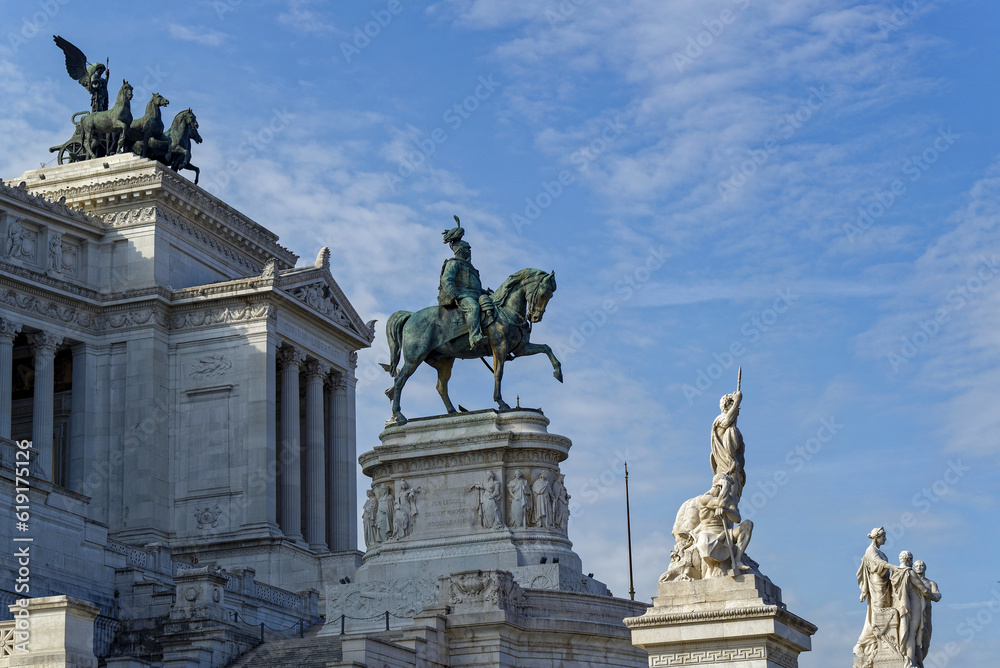 Naklejka premium Le monument à Victor-Emmanuel iI à Rome