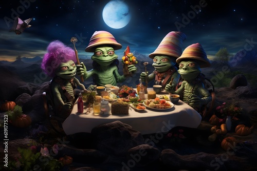 aliens having a picnic