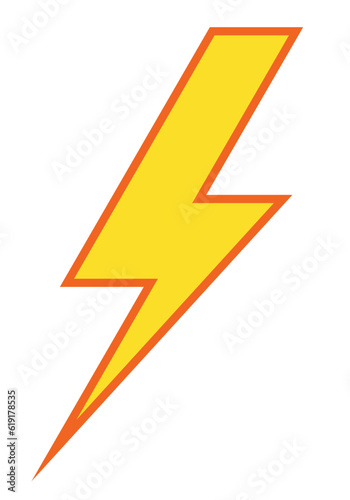 Free Download lightning symbol - color simple silhouette of flash, vector illustration isolated on white - GFXLoad