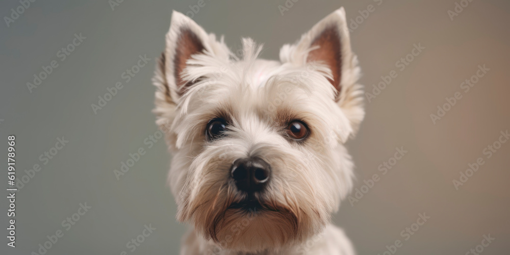 Pet Photography tips: How to photograph a cute Dog in a studio with a pastel backdrop. AI Generated. Pet Photography tips: How to photograph a cute Dog in a studio with a pastel backdrop. AI Generated.