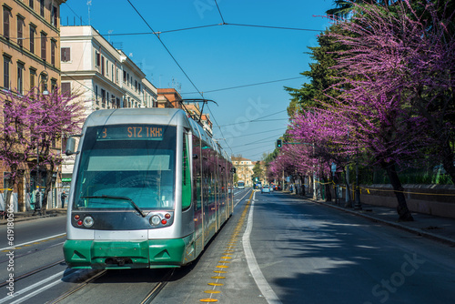 Tramway à Rome
