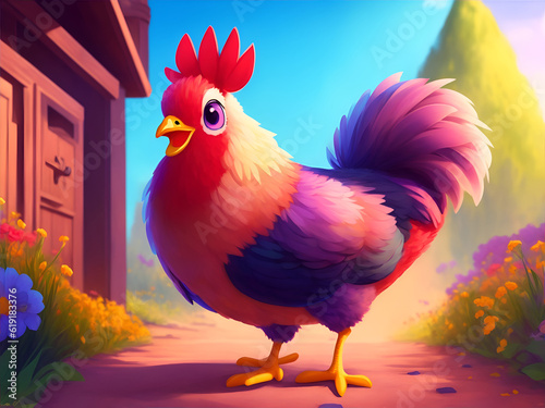 rooster and hen © neelstock