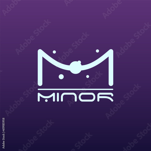 LETTER AND INITIAL M MINOR WITH WHITE COLOR FOR LOGO VECTOR FOR COMPANY, BRAND, BUSINESS, AND OTHER