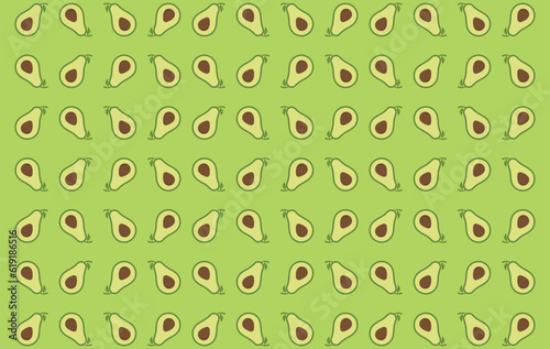 Avocado seamless pattern background vector design