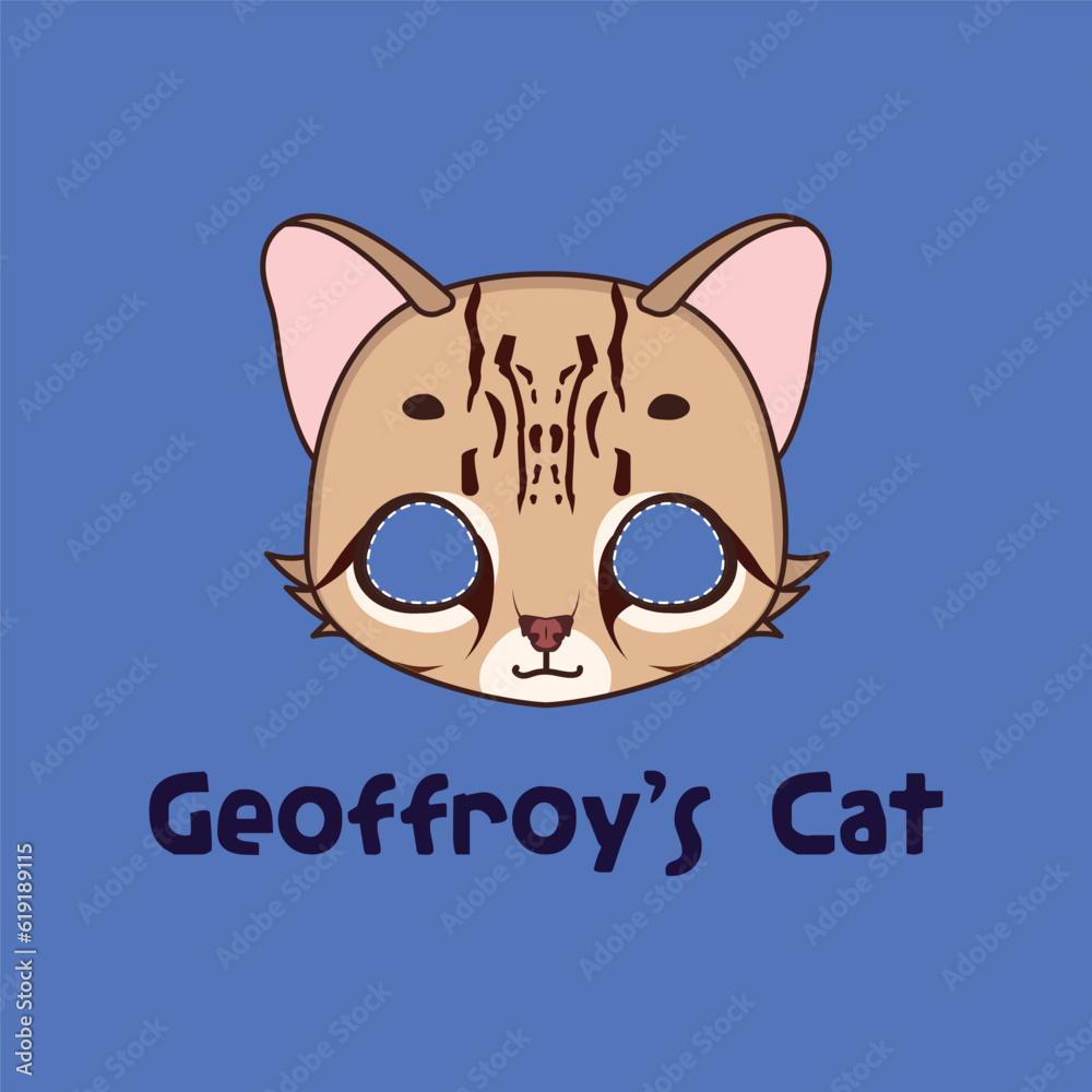 Naklejka premium Geoffroy's cat mask for costume party, Halloween, various festivities
