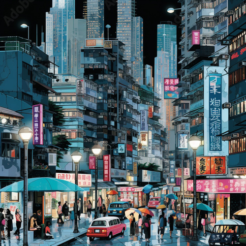 Illustration of Night city