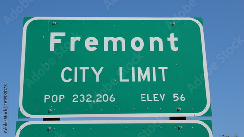 Fremont California Public Welcome sign