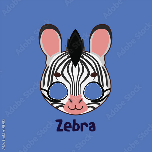 Zebra mask for costume party, Halloween, various festivities